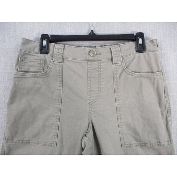 Cargo Pants With Multiple Pockets & Zipper Detail Khaki Color Relaxed Fit 100% C - Picture 3 of 13